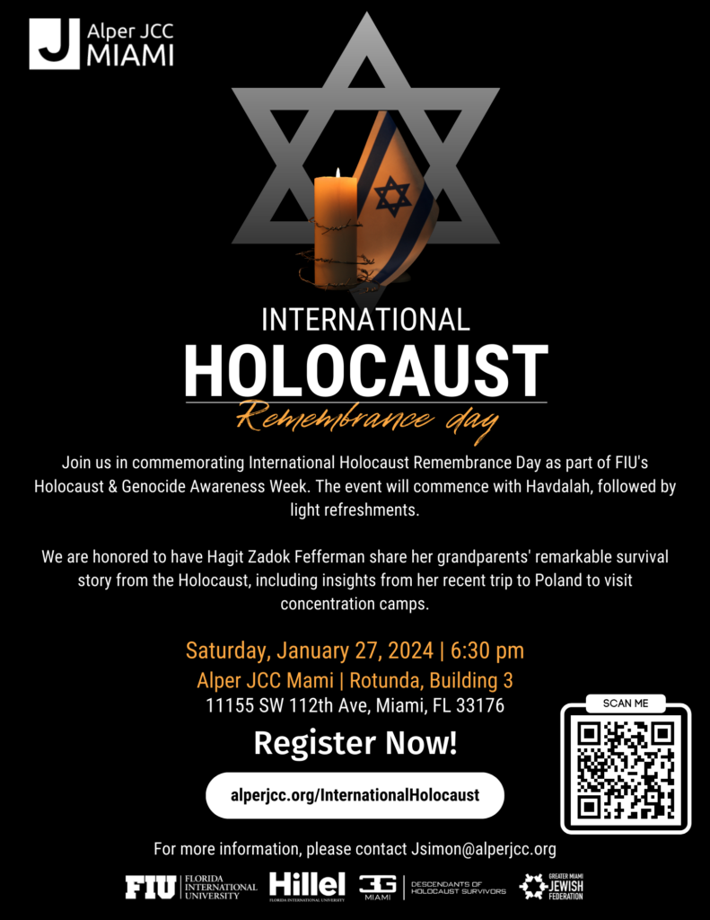 International Holocaust Rememberance Day NCJW Kendall